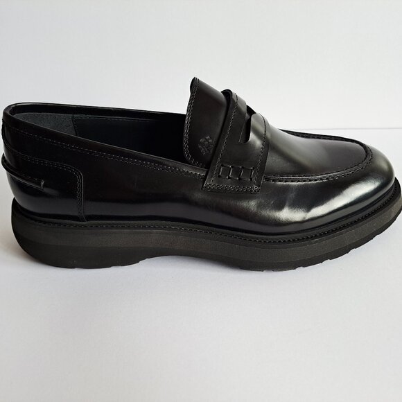 NEW Fradi Men\'s Black Leather Italian Loafers Shoes Size 44 / US 11 main image 14